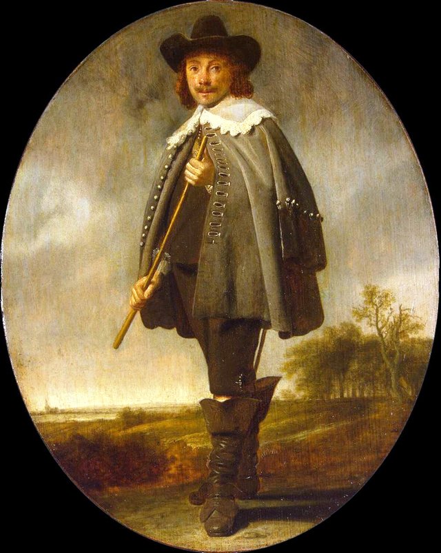 Officer in the Landscape (Portrait of a Man) by Simon Kick