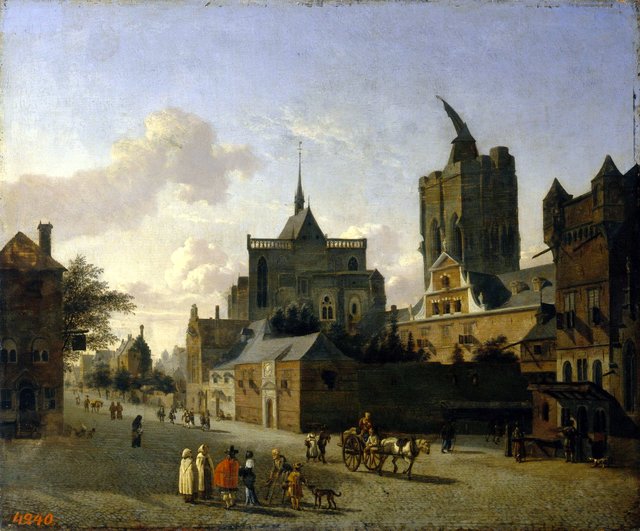 Street in Cologne by Jan van der Heyden