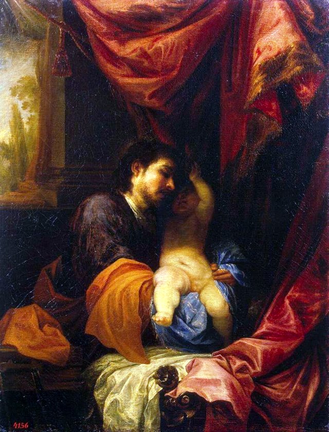 St Joseph and the Infant Christ by Juan Antonio de Frías y Escalante