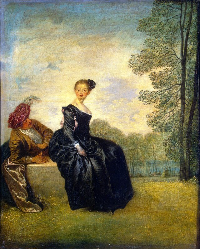 La Boudeuse by Jean-Antoine Watteau