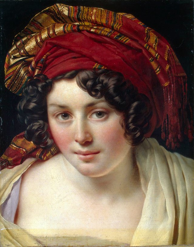 Head of a Woman in a Turban by Anne-Louis Girodet