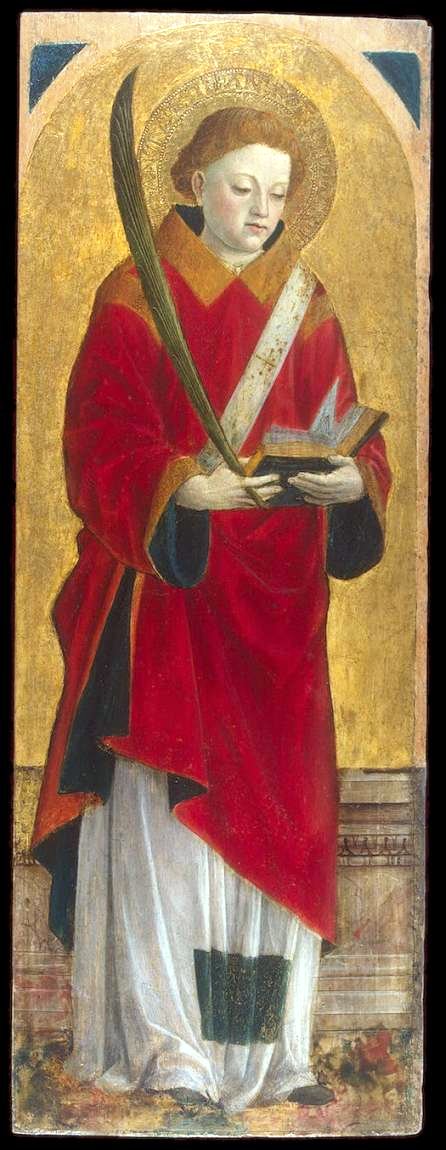 St Stephen (wing of a polyptych) by Vincenzo Foppa