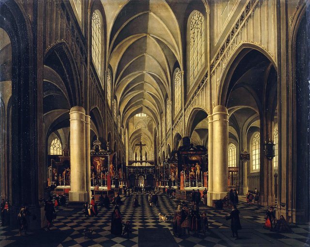 Interior of a Gothic Church by Hieronymous Francken II