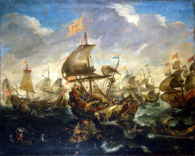 Battle of the Spanish and the Dutch Fleet on May 1573, at the Time of the Siege of Haarlem by Andries van Eertvelt