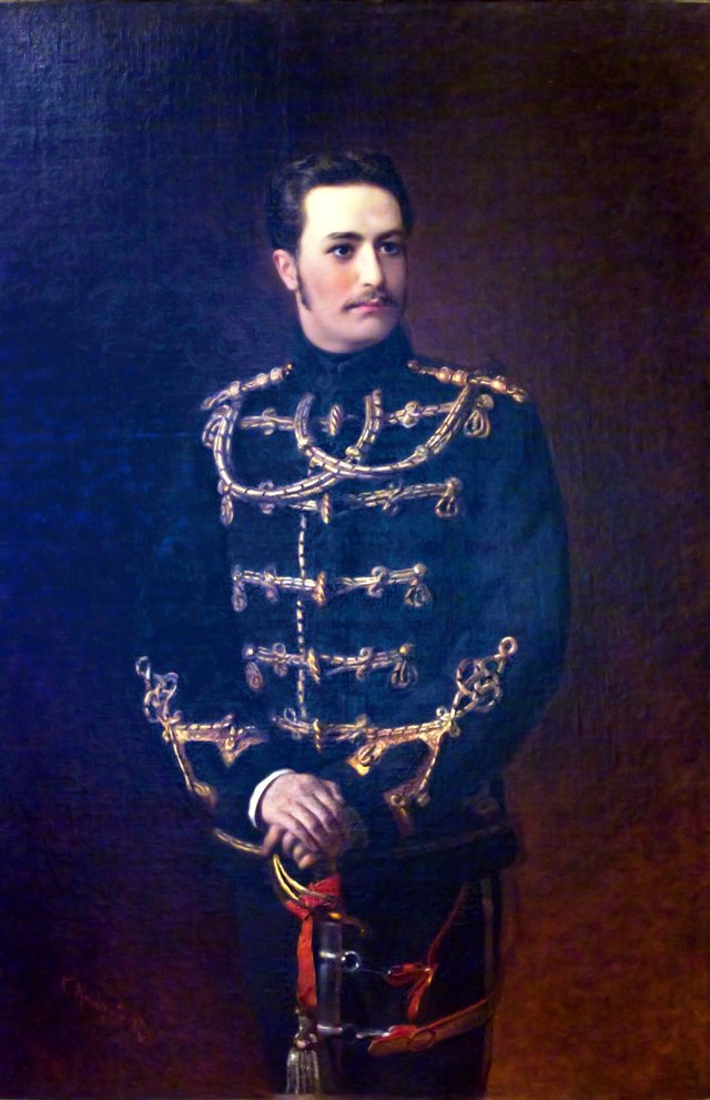 Portrait of Count Vladimir Bobrinsky, Lieutenant of the Life-Guards Hussar Regiment by Konstantin Makovsky