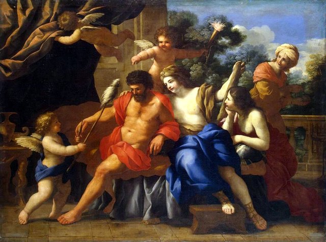 Hercules and Omphale by Giovanni Francesco Romanelli