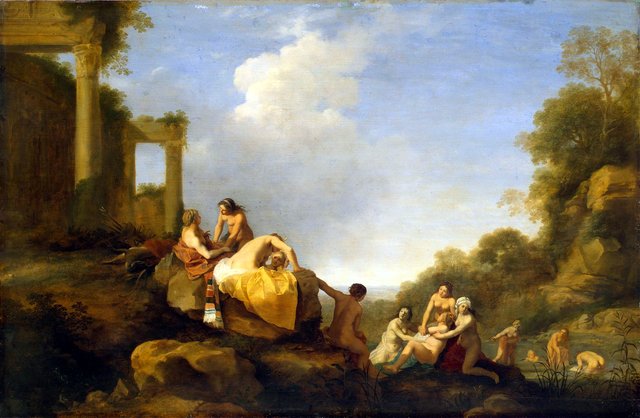 Landscape with Diana and Callisto by Cornelius van Poelenburgh