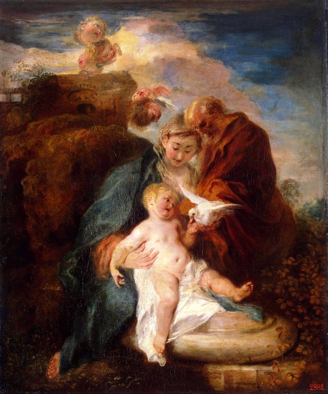 Holy Family by Jean-Antoine Watteau