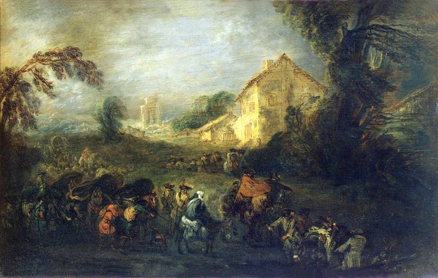 Hardships of War by Jean-Antoine Watteau