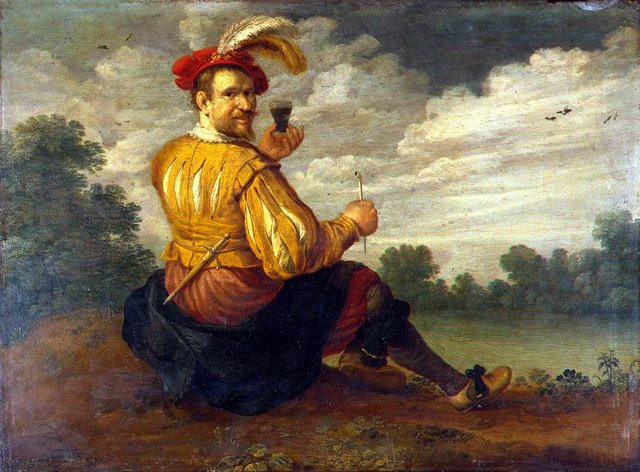 Self-Portrait in a Landscape by Joost Cornelisz Droochsloot