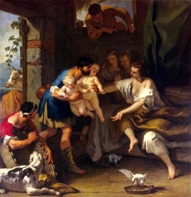 Childhood of Romulus and Remus by Sebastiano Ricci