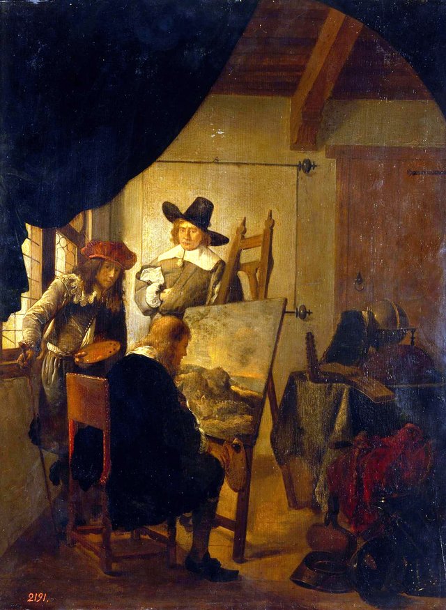 Visit to a Studio by Quirijn van Brekelenkam