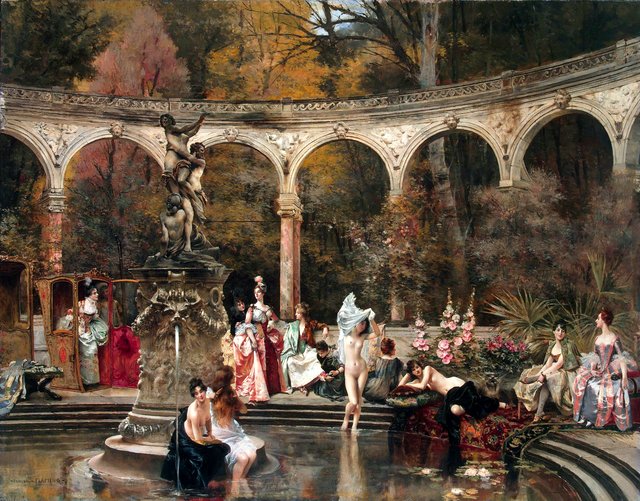 Bathing of Court Ladies in the 18th Century by François Flameng