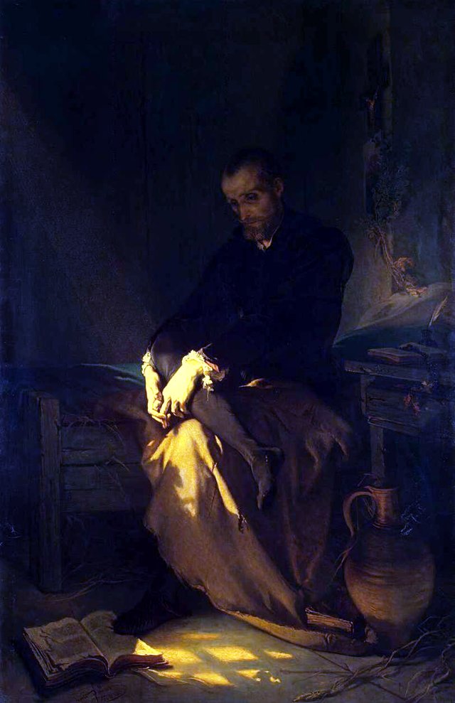 Tasso in the Prison by Louis Gallait