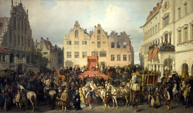 Town of Riga Swearing Allegiance to Russia in 1710 by Alexander von Kotzebue