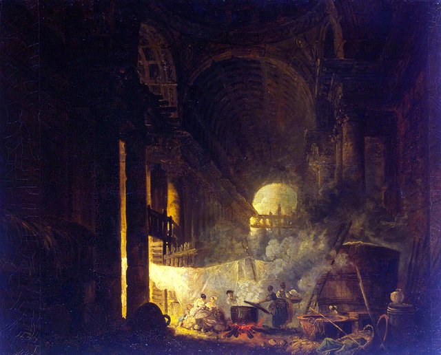 Laundresses in the Ruins by Hubert Robert