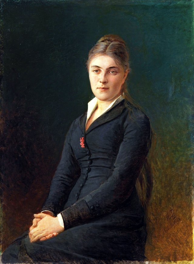 Portrait of Yekaterina Ge, the Artist's Daughter-in-Law by Nikolai Ge