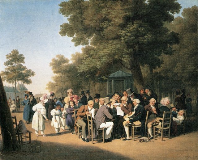 Politicians in the Tuileries Gardens by Louis-Léopold Boilly