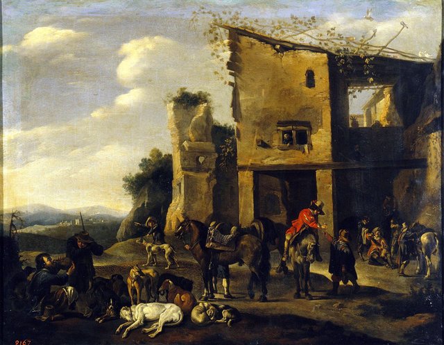 Hunter at Rest by Pieter van Laer