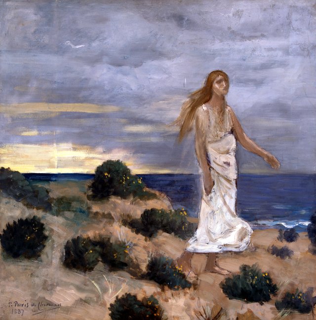 Woman on the Beach by Pierre Puvis de Chavannes