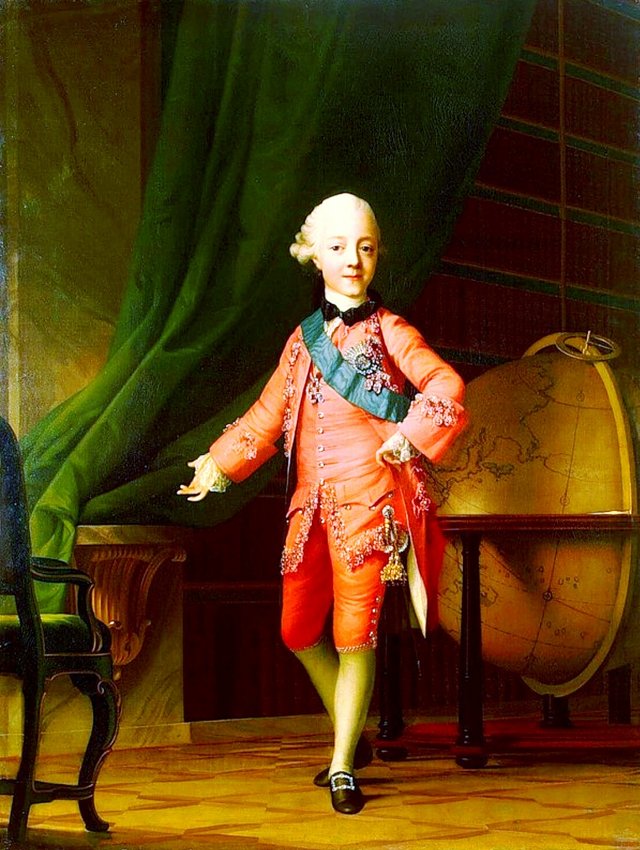 Portrait of Grand Prince Paul Petrovich in the Classroom by Vigilius Eriksen