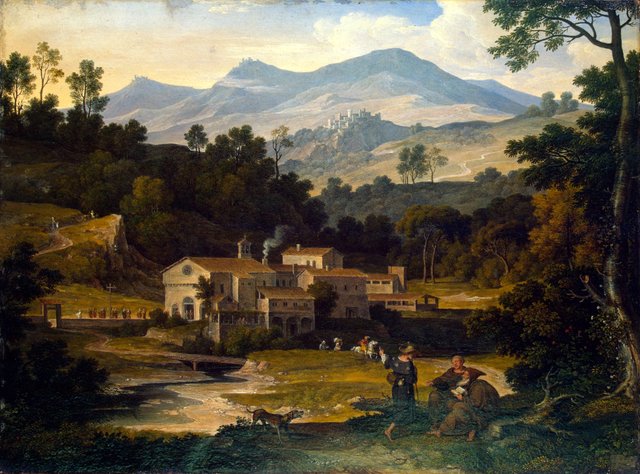 Monastery of San Francesco di Civitella in the Sabine Mountains by Joseph Anton Koch
