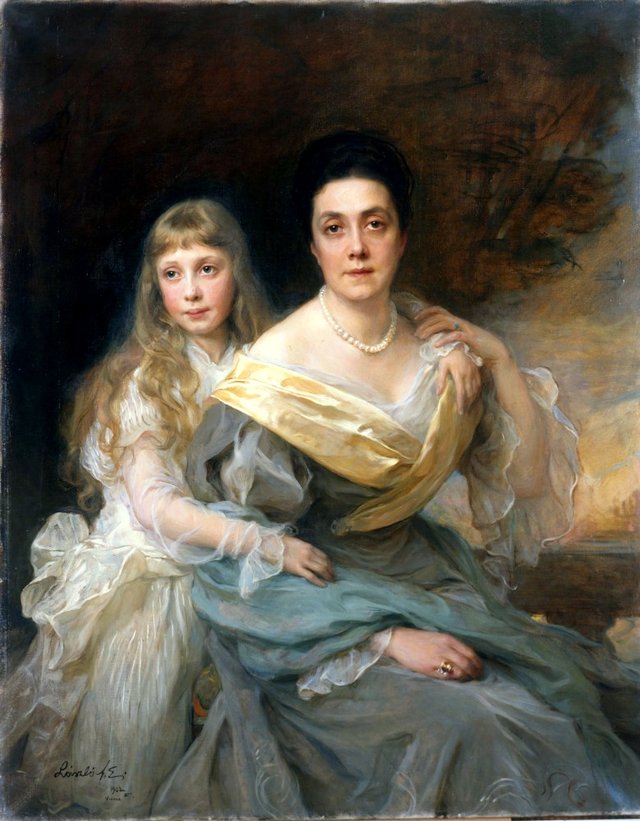 Portrait of a Lady and her Daughter by Philip de László