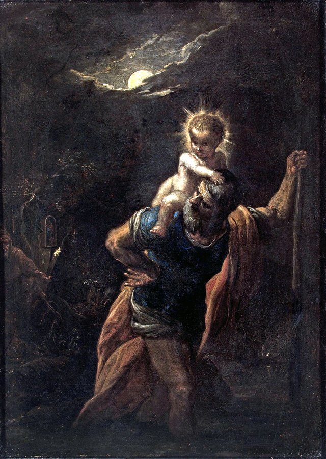 Saint Christopher by Adam Elsheimer
