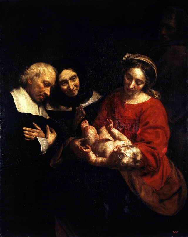 Holy Family with Donors by Jacob van Oost