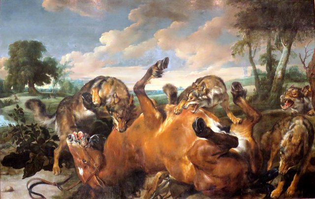 Wolves Attacked the Horse by Paul de Vos