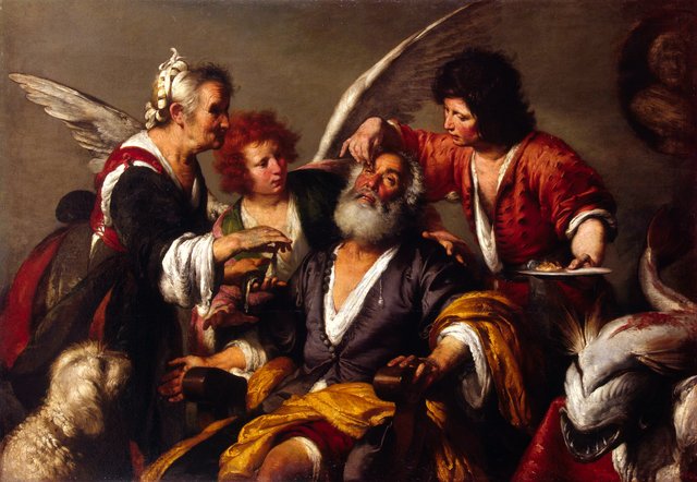 Healing of Tobit by Bernardo Strozzi