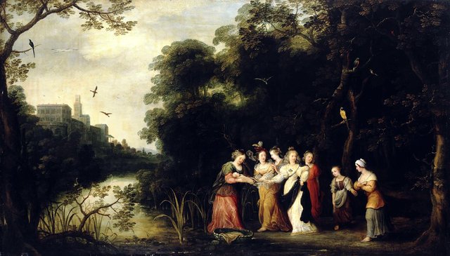 Finding of Moses by Abraham Govaerts