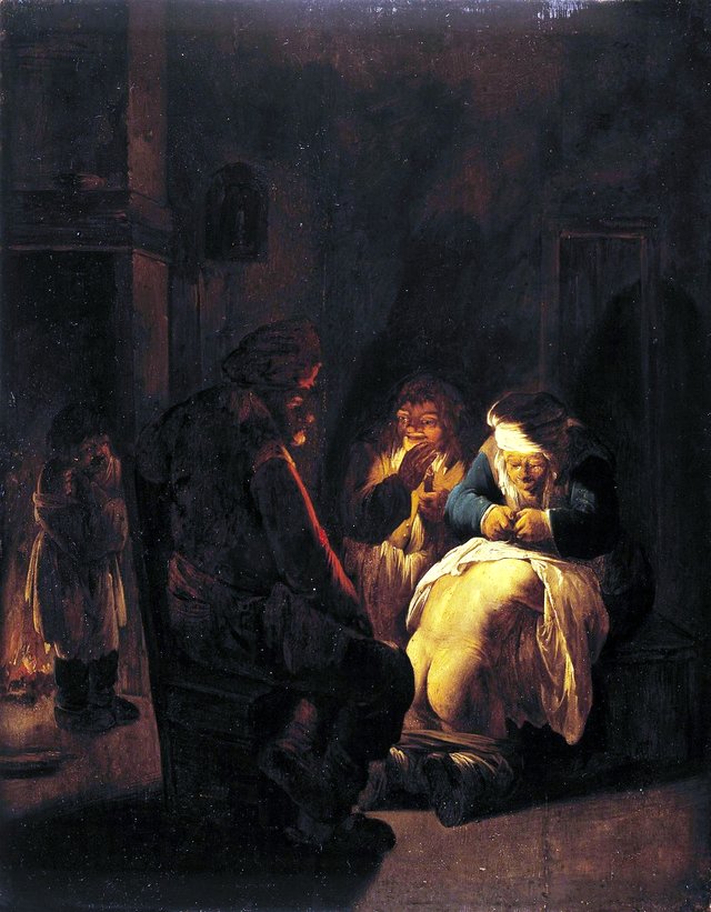 Peasants in the Interior (Family Scene) by Andries Both