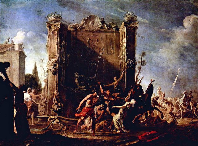 Death of the Daughter of Spurius Tarpeus by Johann Heinrich Schönfeld