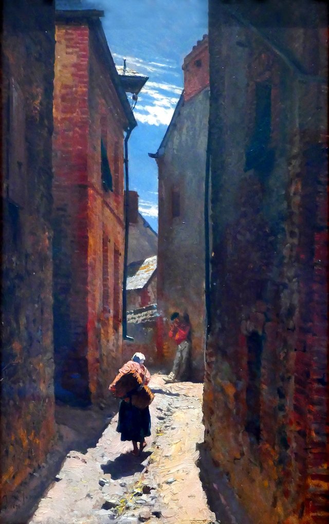 Street in an Old Town by Alphonse de Neuville