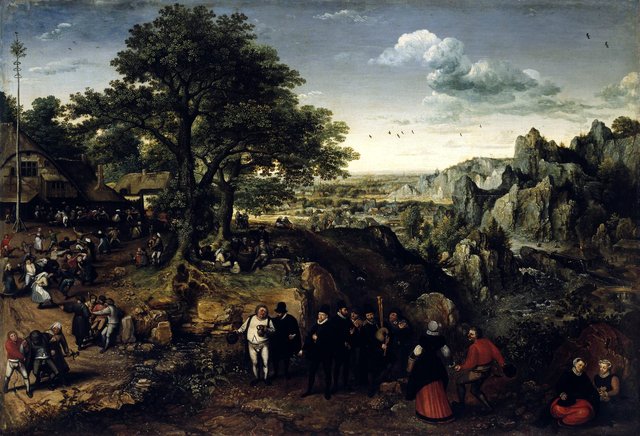 Landscape with a Rural Festival by Lucas van Valckenborch