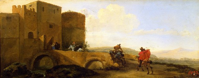 Riders Gallopping towards the Gates of the Fortress by Jan Asselijn