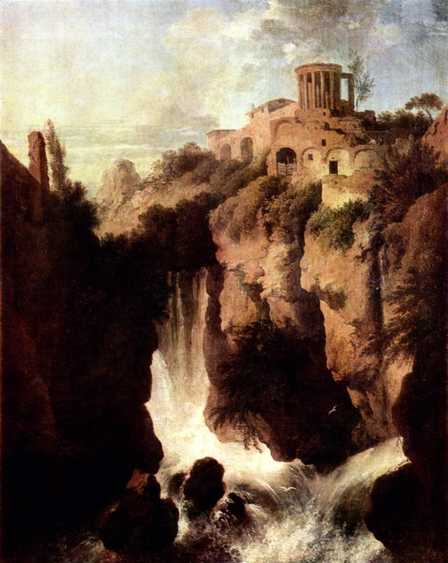 Waterfalls in Tivoli by Christian Wilhelm Ernst Dietrich