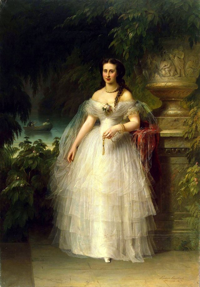Portrait of Grand Duchess Alexandra Iosifovna by Friedrich August von Kaulbach