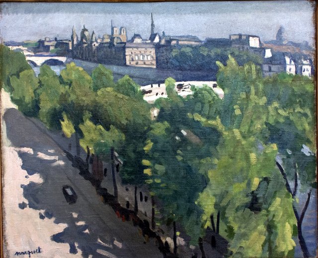 Louvre Embankment and the New Bridge by Albert Marquet
