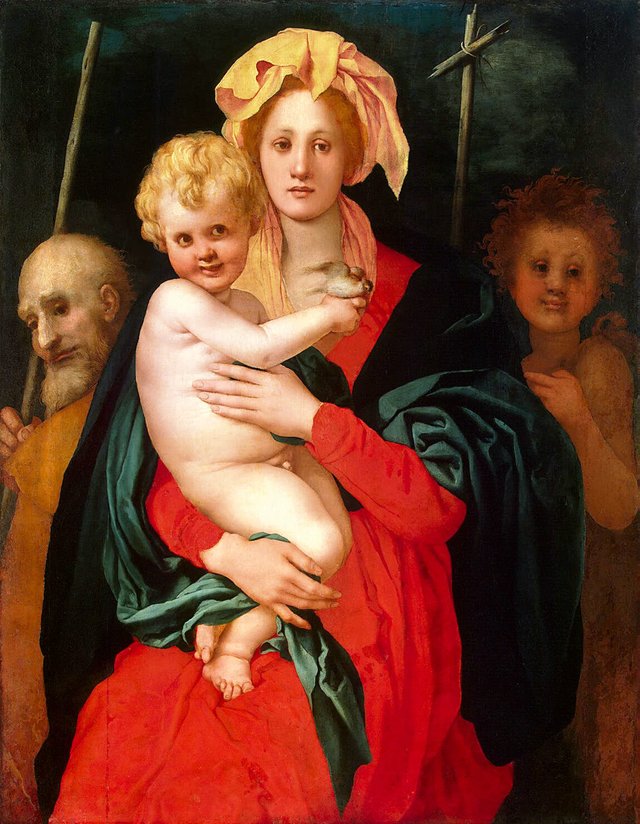 The Virgin and Child with St Joseph and St John the Baptist by Pontormo