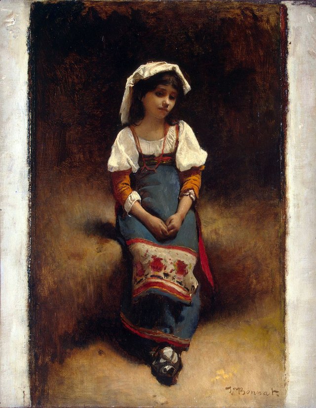 Italian girl by Léon Bonnat