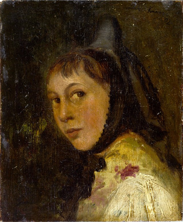 Head of a Peasant Woman by Ludwig Knaus