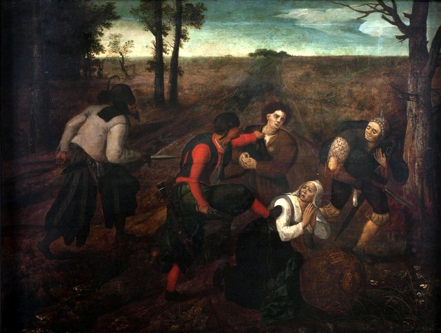 Peasants Being Attacked by Bandits by Pieter Brueghel the Younger