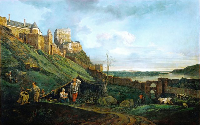 Die Ruine Theben an der March by Bernardo Bellotto