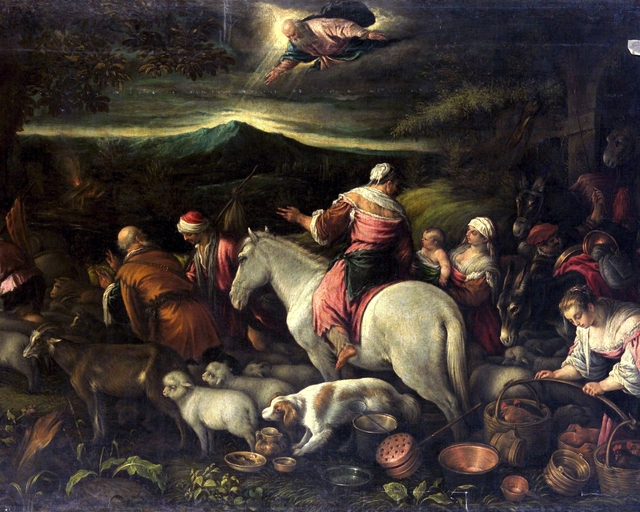 Aufbruch Abrahams ins gelobte Land by Leandro Bassano