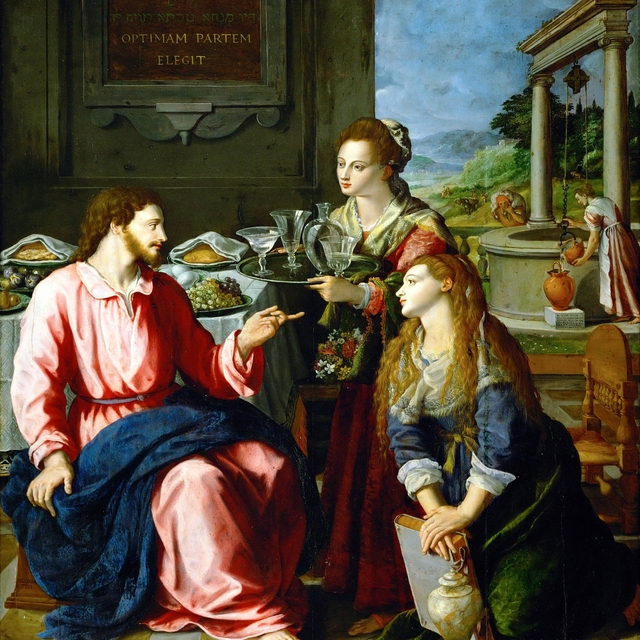 Christ at the house of Martha and Mary by Alessandro Allori