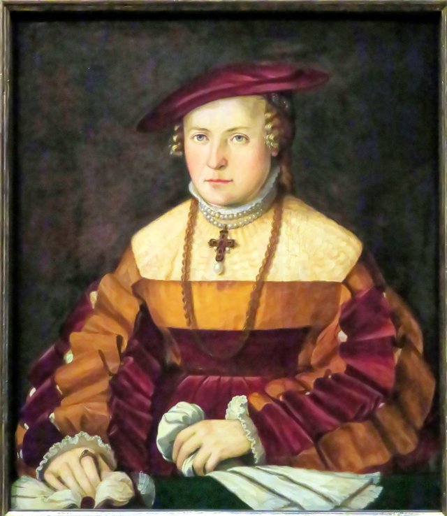Portrait of the wife of Ulrich Ehinger, Ursula Meuting by Christoph Amberger