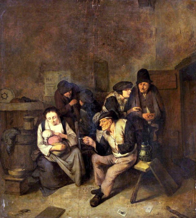 Bauern in der Stube by Cornelis Pietersz Bega