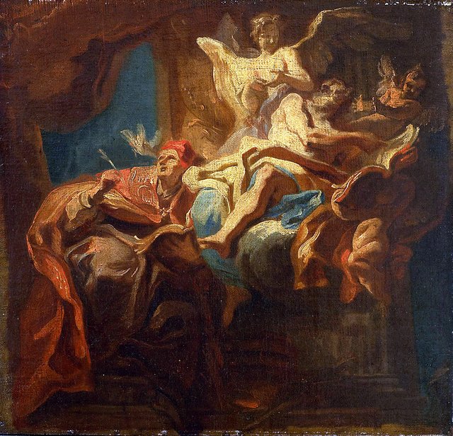 Evangelist Matthäus und Hl. Gregor by Carlo Carlone